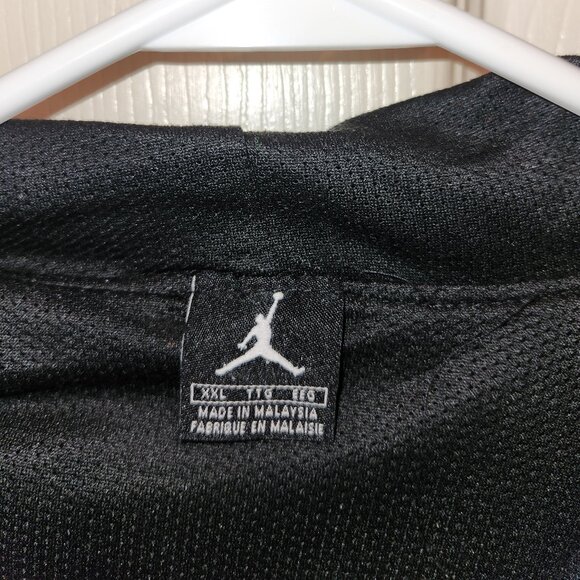 Pre-owned Jordan Full Zip Men's XXL Black Hooded Warm up Jacket. - Picture 2 of 3